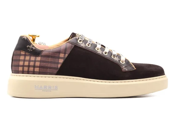 Harris Sneakers in suede rigato con dettagli in tweed^ Sneakers
