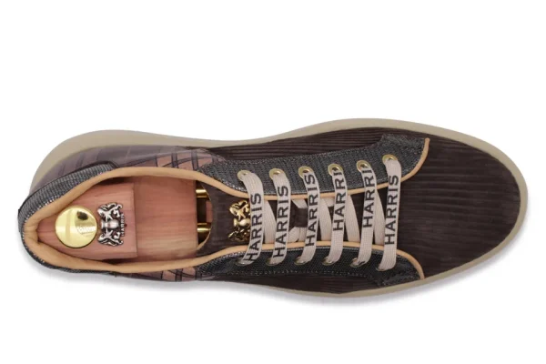 Harris Sneakers in suede rigato con dettagli in tweed^ Sneakers
