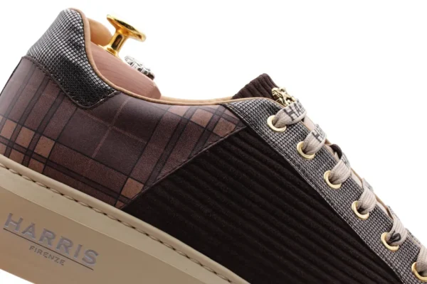 Harris Sneakers in suede rigato con dettagli in tweed^ Sneakers